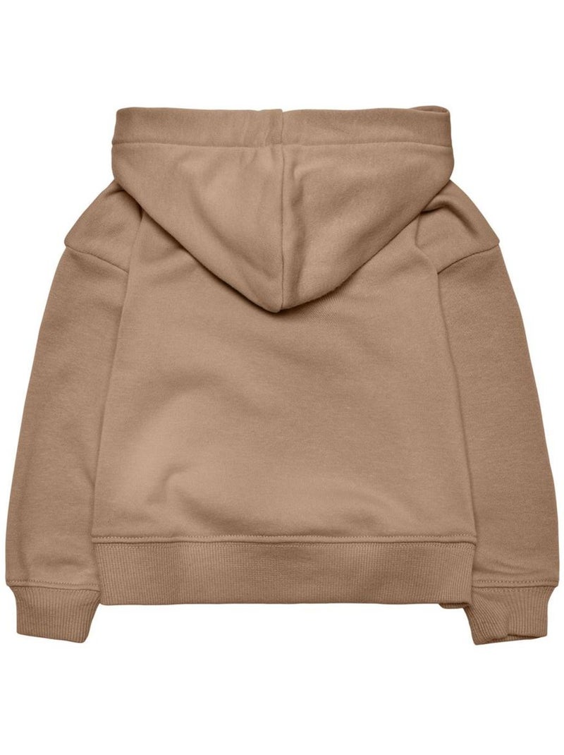 Sweat à Capuche Fille KIDS ONLY Marron cappuccino - Kiabi