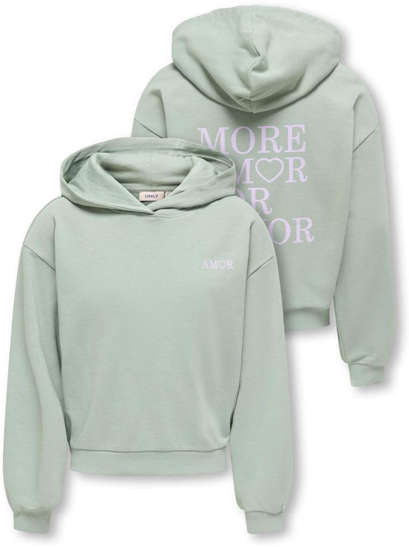 Sweat à capuche fille kids only Vert - Kiabi
