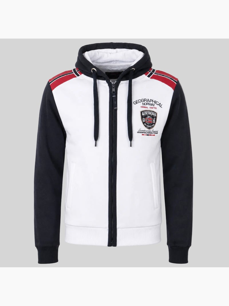 Sweat à capuche finion – geographical norway Blanc - Kiabi