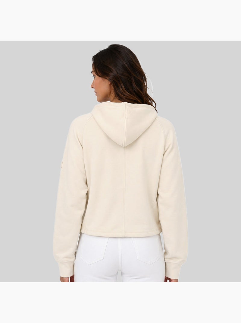 Sweat à capuche fionale hood fz – geographical norway Blanc cassé - Kiabi