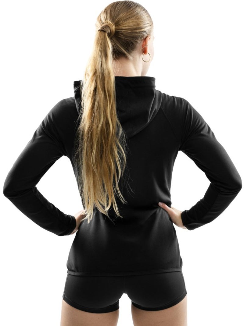 Sweat à capuche fitness femme fitness femme nexus Noir - Kiabi
