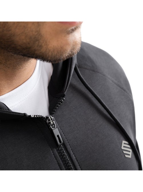 Sweat à capuche fitness zippé homme fitness homme intrepid - Kiabi