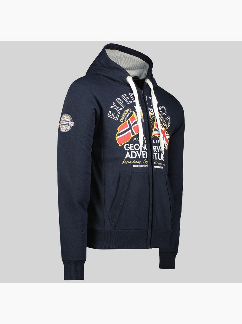 Sweat à capuche flepto – geographical norway Bleu marine - Kiabi