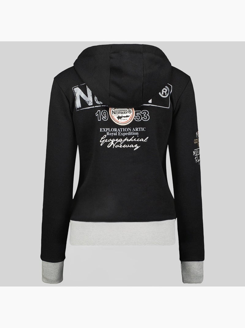 Sweat à capuche flyer – geographical norway Noir - Kiabi