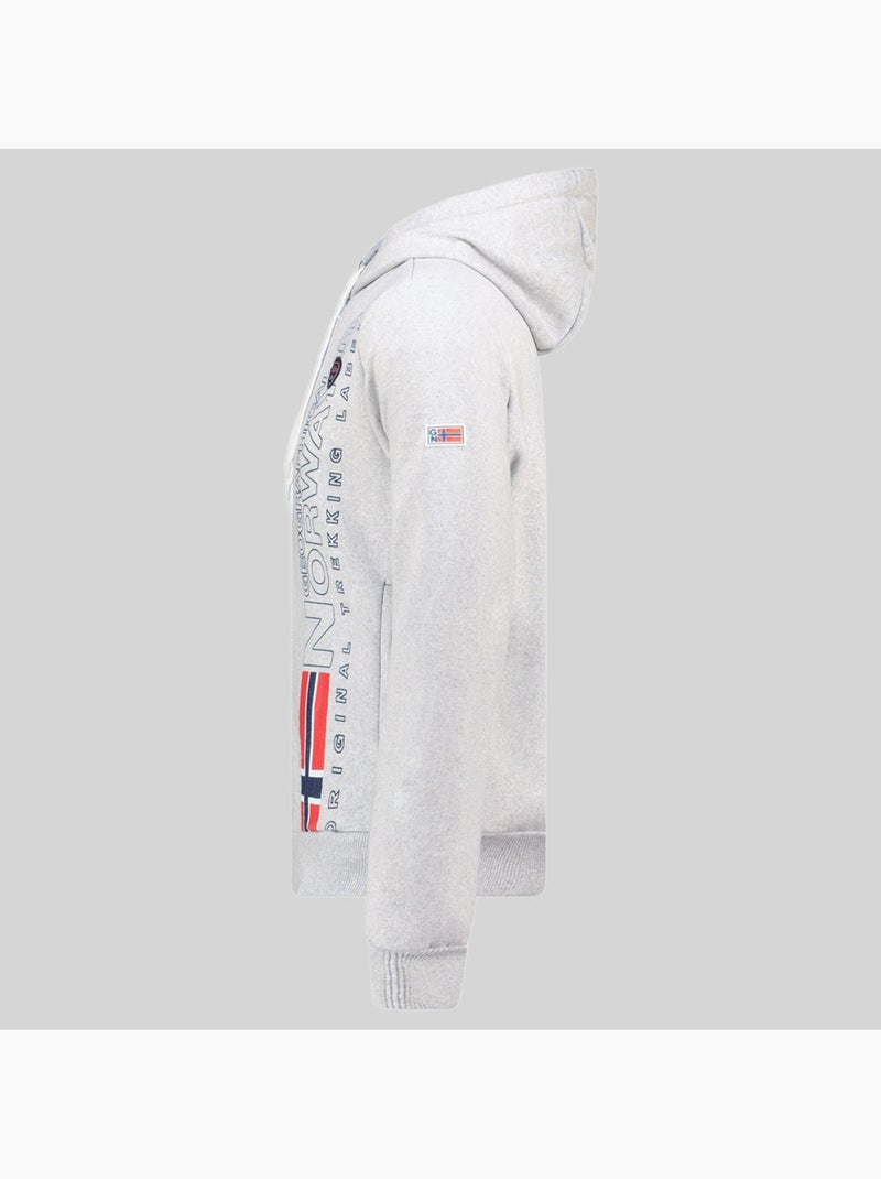 Sweat à capuche fogora – geographical norway Gris clair - Kiabi