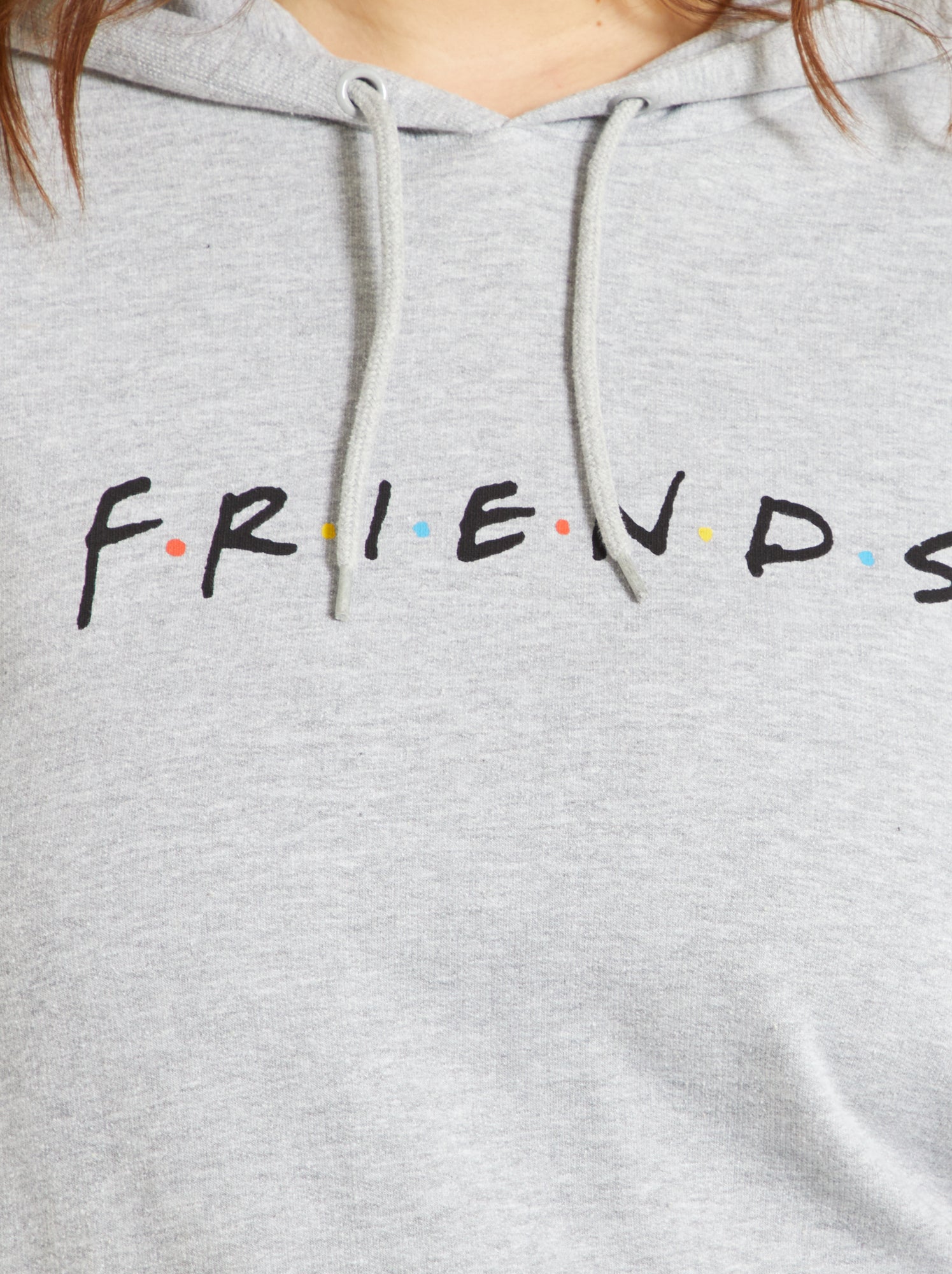 Sweat a capuche Friends gris chine Kiabi 25.00