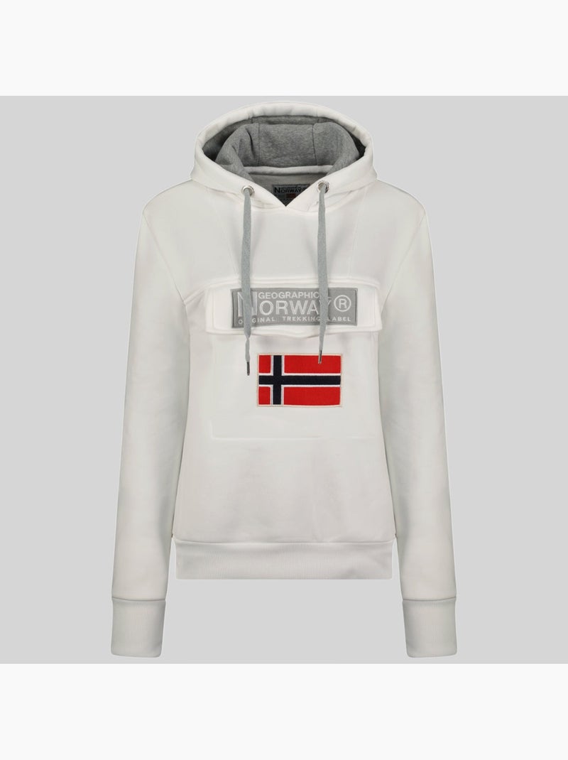 Sweat à capuche gadrien – geographical norway Blanc - Kiabi