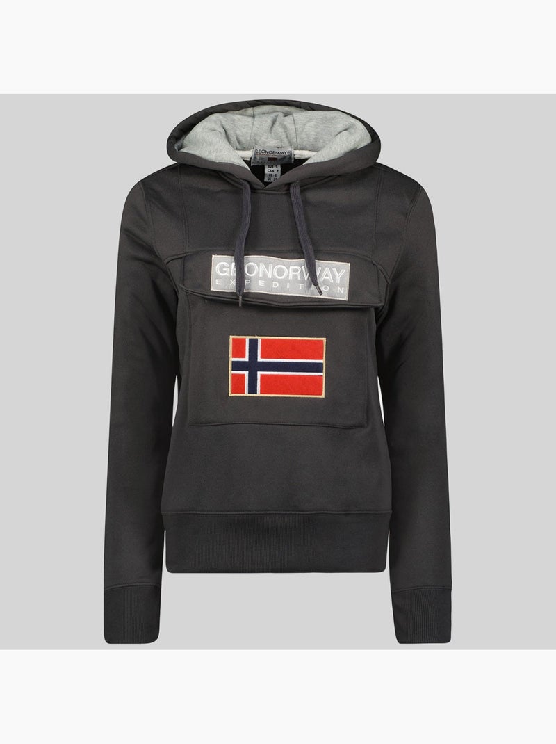 Sweat à capuche gadrien – geographical norway Gris foncé - Kiabi