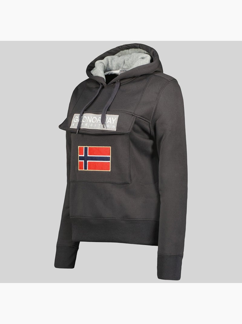 Sweat à capuche gadrien – geographical norway Gris foncé - Kiabi