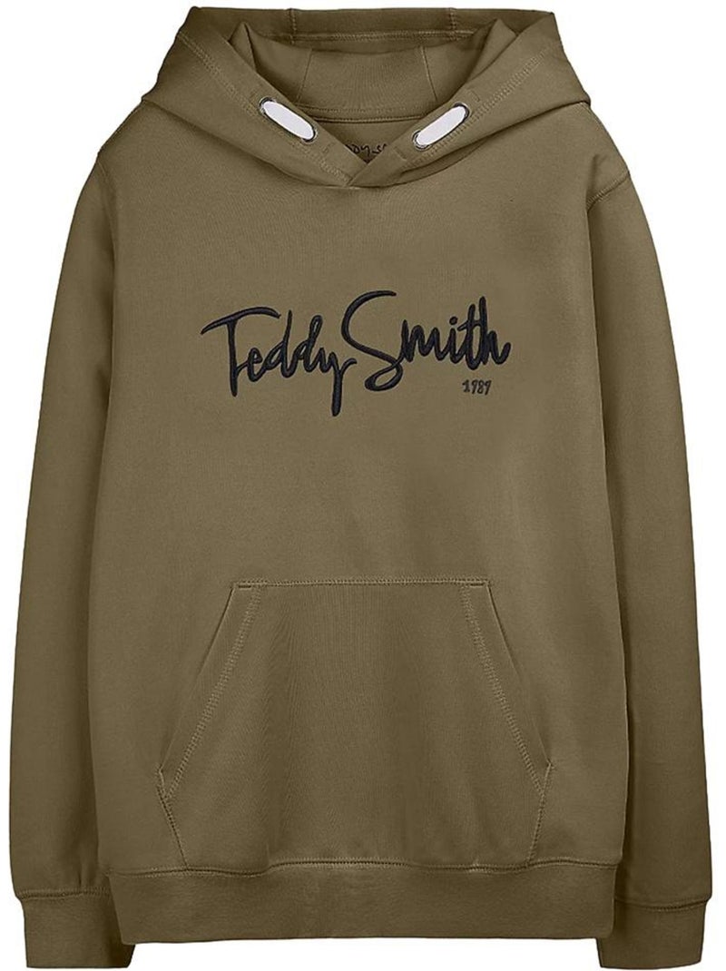 Sweat à capuche garçon teddy smith Vert kaki clair - Kiabi
