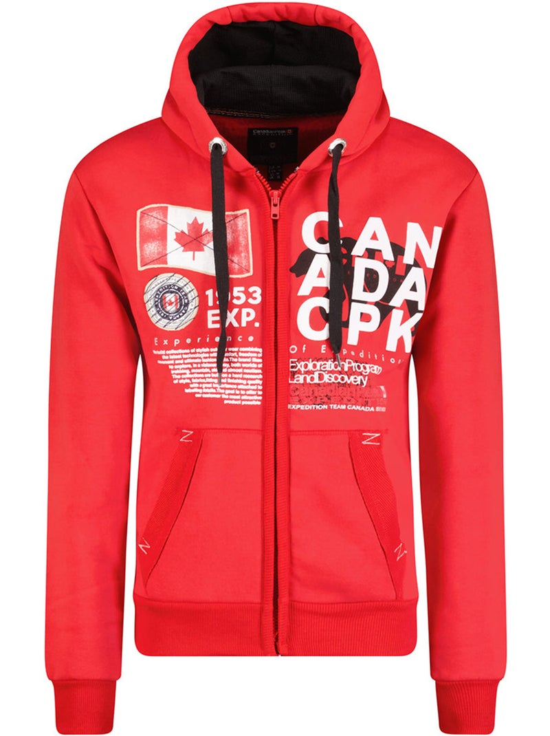 Sweat à capuche gasadeak – canadian peak Rouge - Kiabi