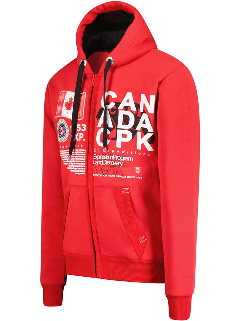 Sweat à capuche gasadeak – canadian peak Rouge - Kiabi