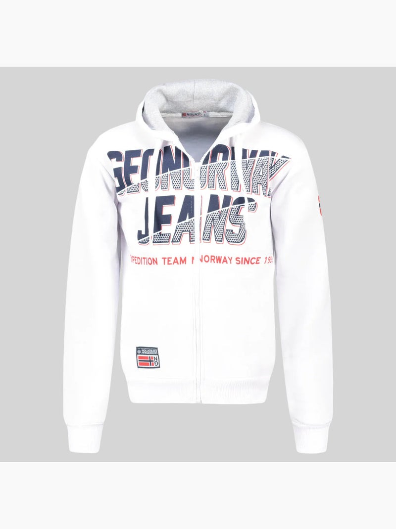 Sweat à capuche gasper – geographical norway Blanc - Kiabi