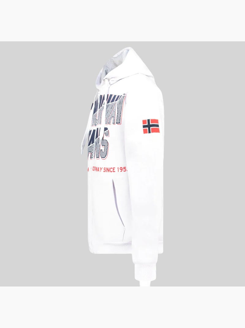 Sweat à capuche gasper – geographical norway Blanc - Kiabi