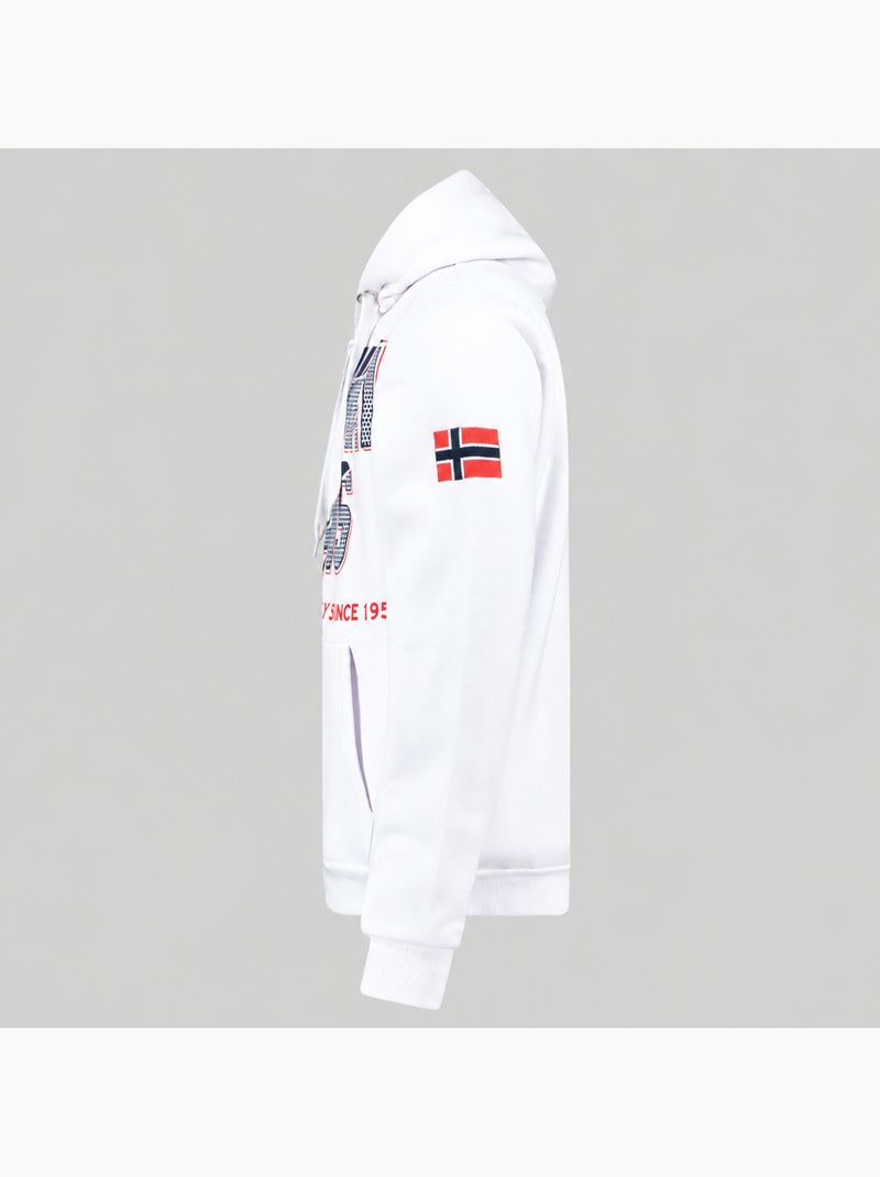 Sweat à capuche gasper – geographical norway Blanc - Kiabi