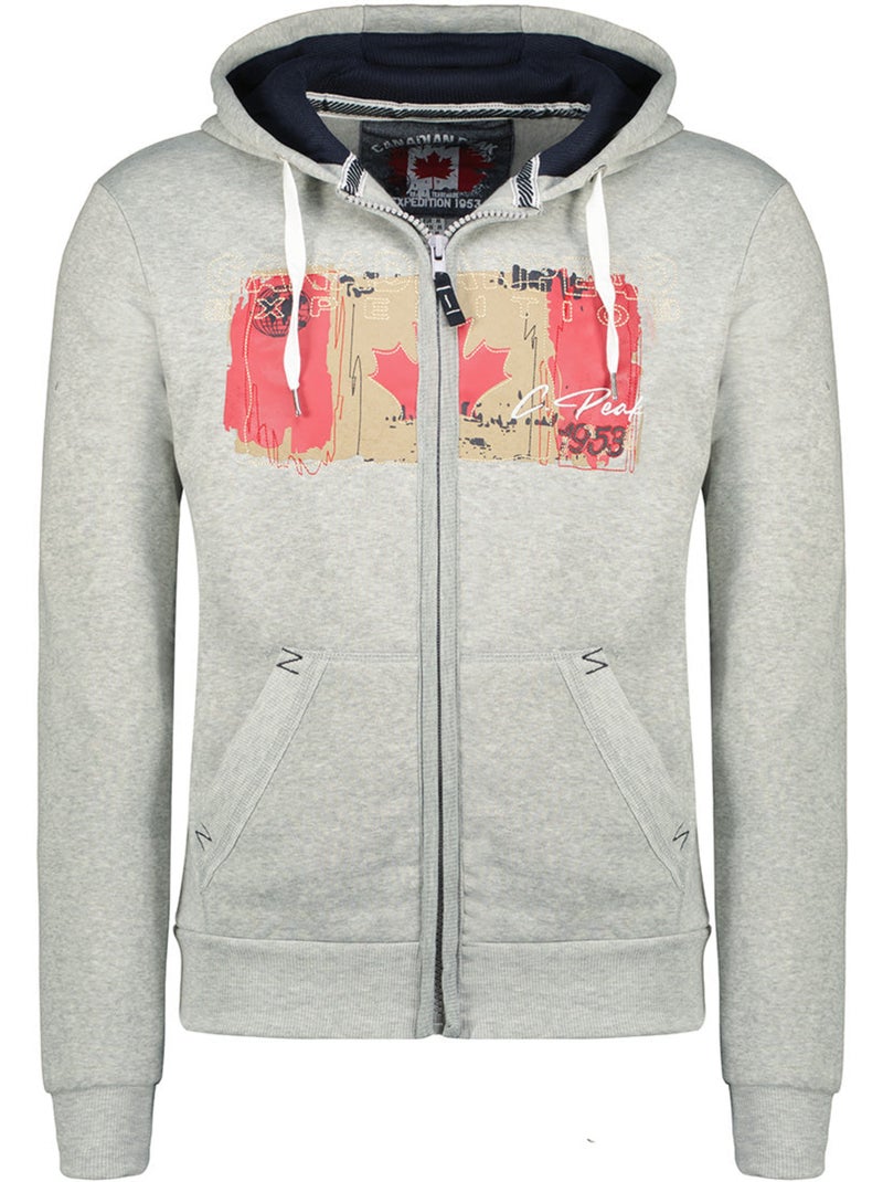 Sweat à capuche gayteak – canadian peak Gris clair - Kiabi
