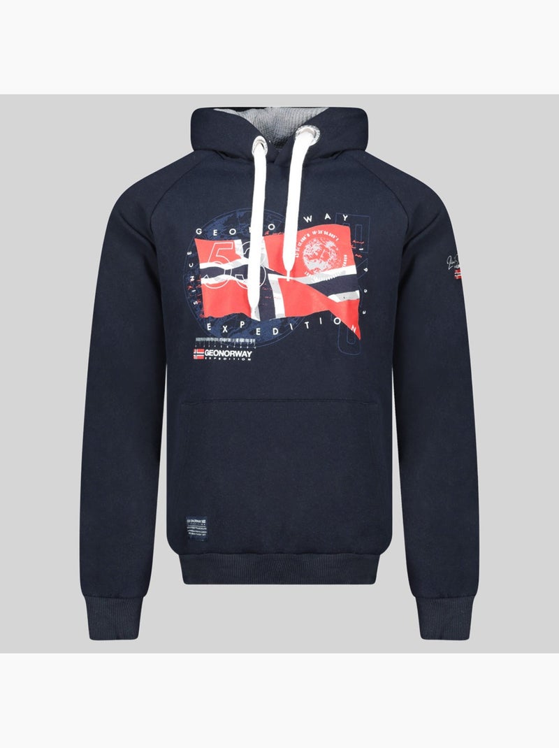 Sweat à capuche gdrap – geographical norway Bleu marine - Kiabi
