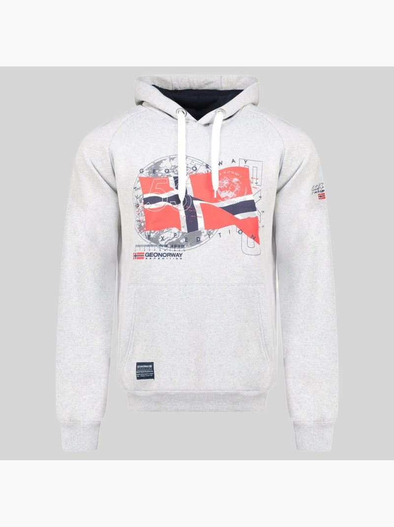 Sweat à capuche gdrap – geographical norway Gris clair - Kiabi