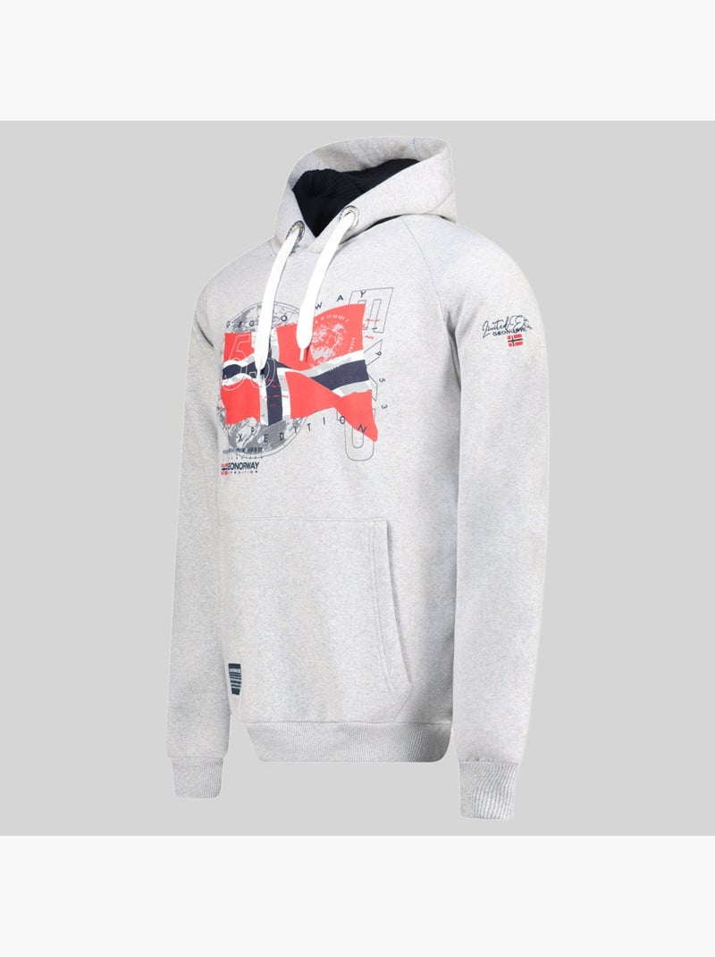 Sweat à capuche gdrap – geographical norway Gris clair - Kiabi