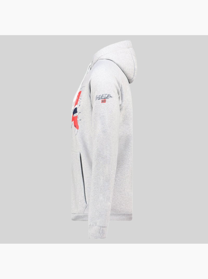 Sweat à capuche gdrap – geographical norway Gris clair - Kiabi