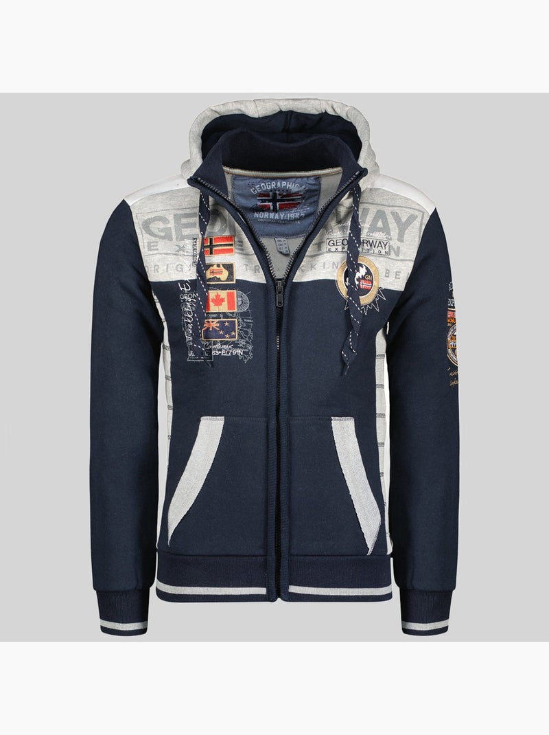 Sweat à capuche geday – geographical norway Bleu marine - Kiabi