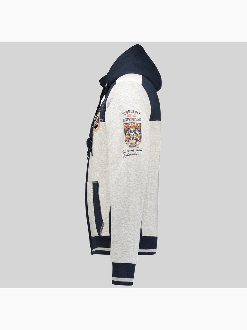 Sweat à capuche geday – geographical norway Gris clair - Kiabi