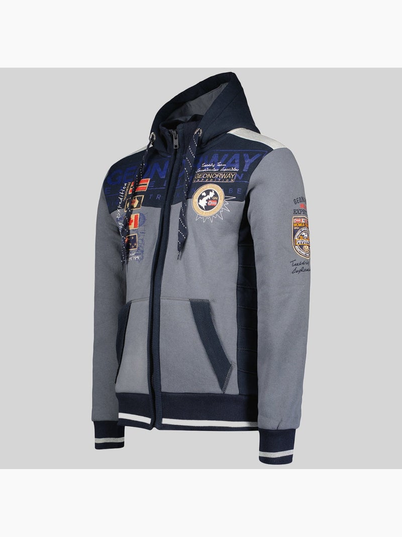Sweat à capuche geday – geographical norway Gris foncé - Kiabi