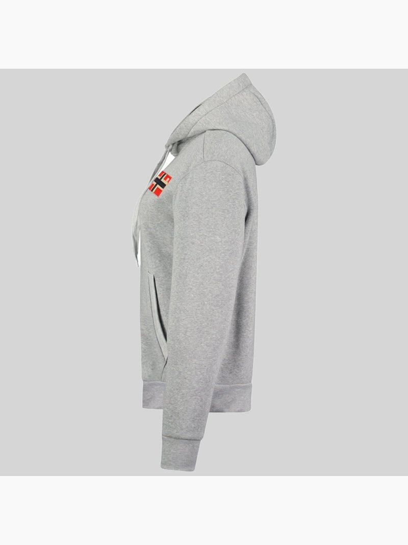 Sweat à capuche genifer – geographical norway Gris clair - Kiabi