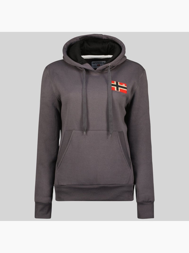 Sweat à capuche genifer – geographical norway Gris foncé - Kiabi
