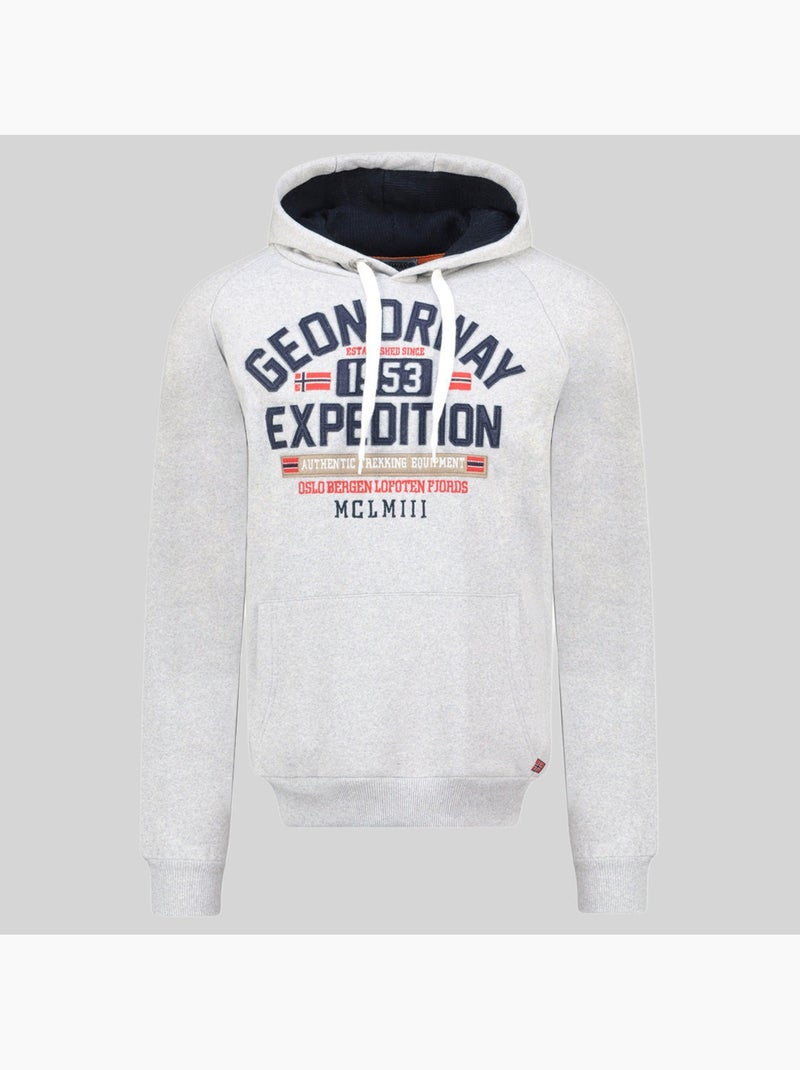 Sweat à capuche germanito – geographical norway Gris clair - Kiabi