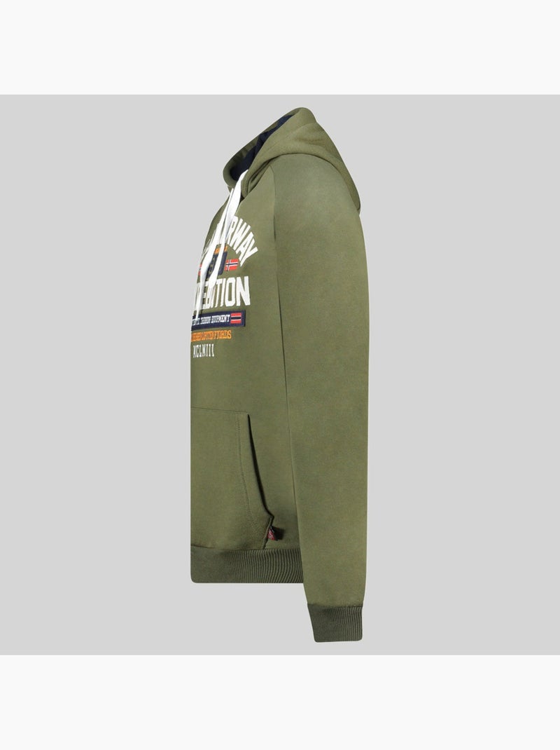 Sweat à capuche germanito – geographical norway Kaki - Kiabi
