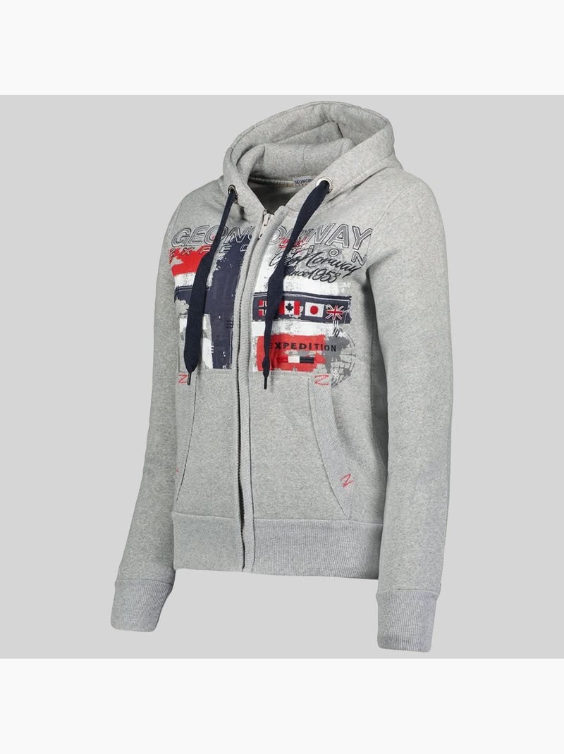 Sweat à capuche getchup – geographical norway Gris clair - Kiabi