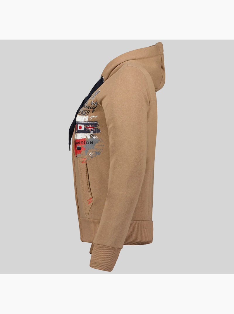 Sweat à capuche getchup – geographical norway Taupe - Kiabi