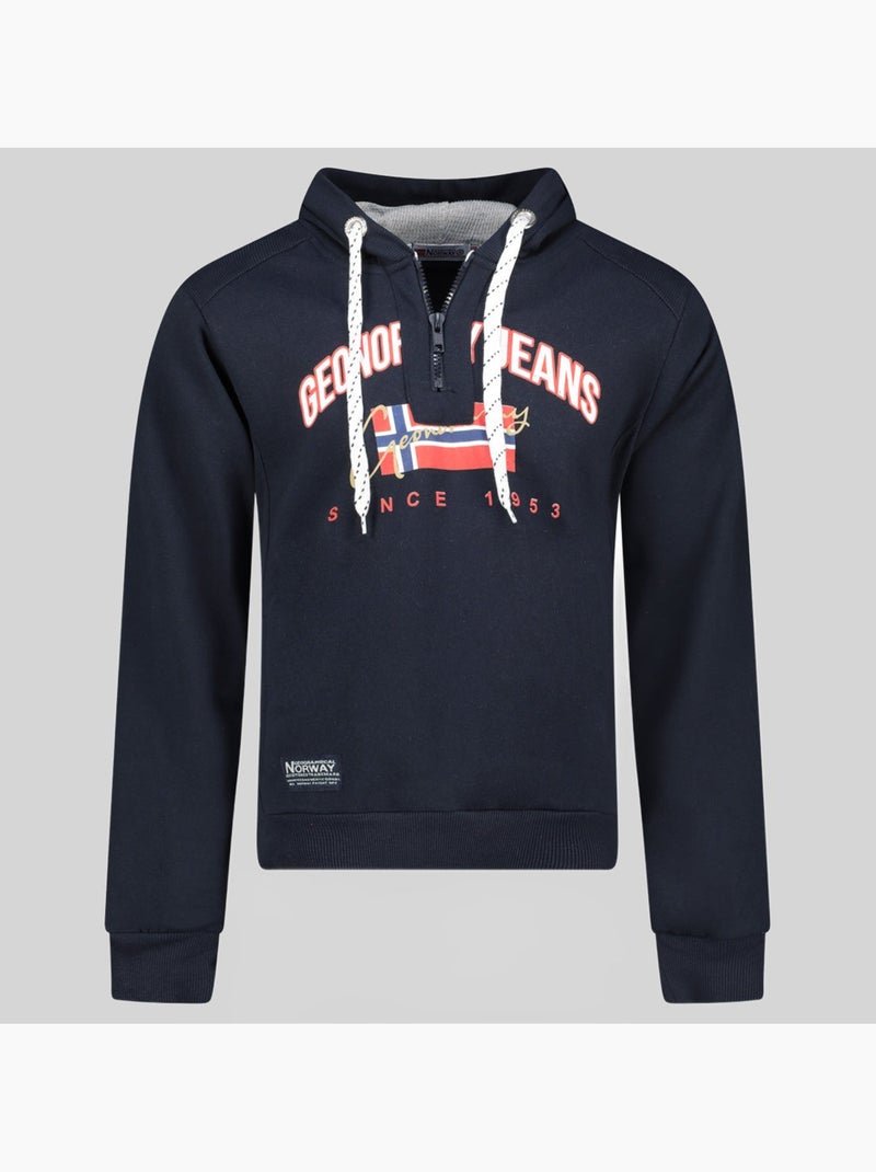 Sweat à capuche ghagen – geographical norway Bleu marine - Kiabi