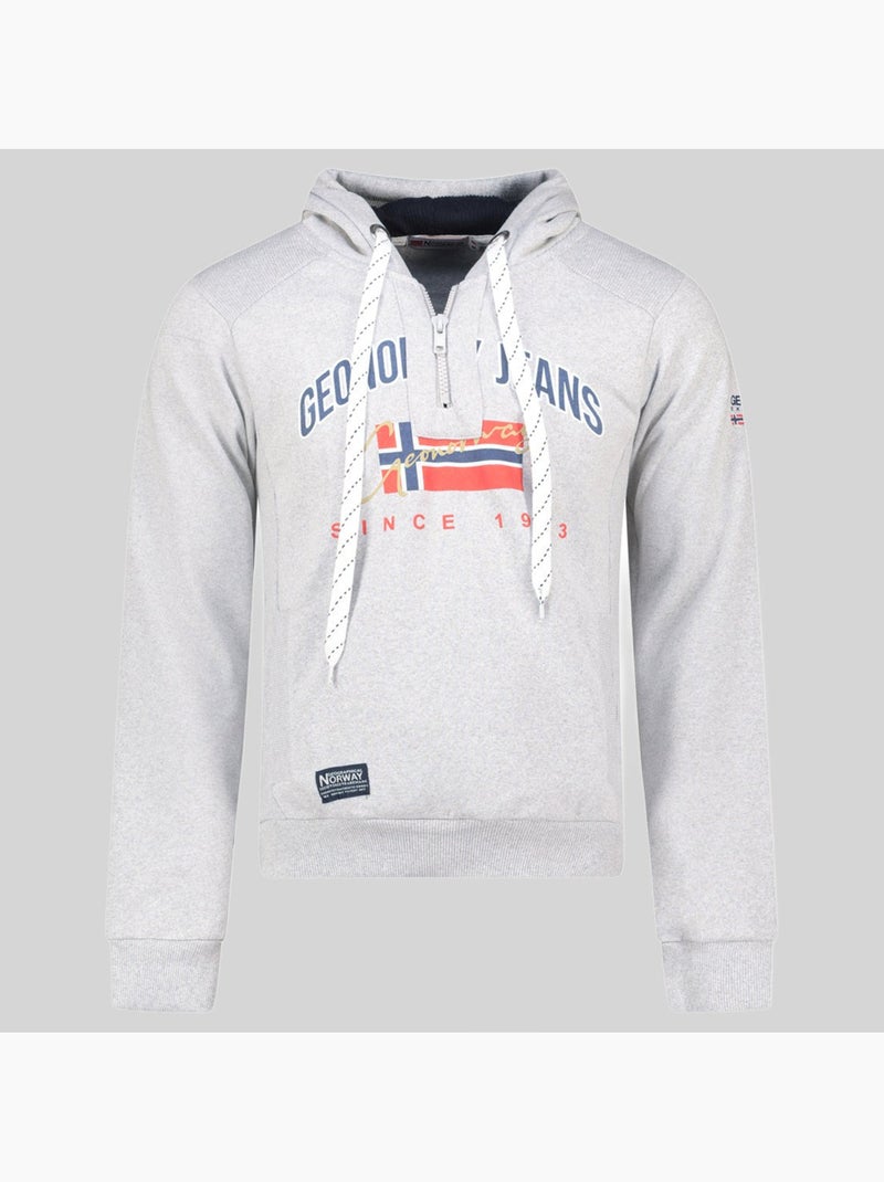 Sweat à capuche ghagen – geographical norway Gris clair - Kiabi
