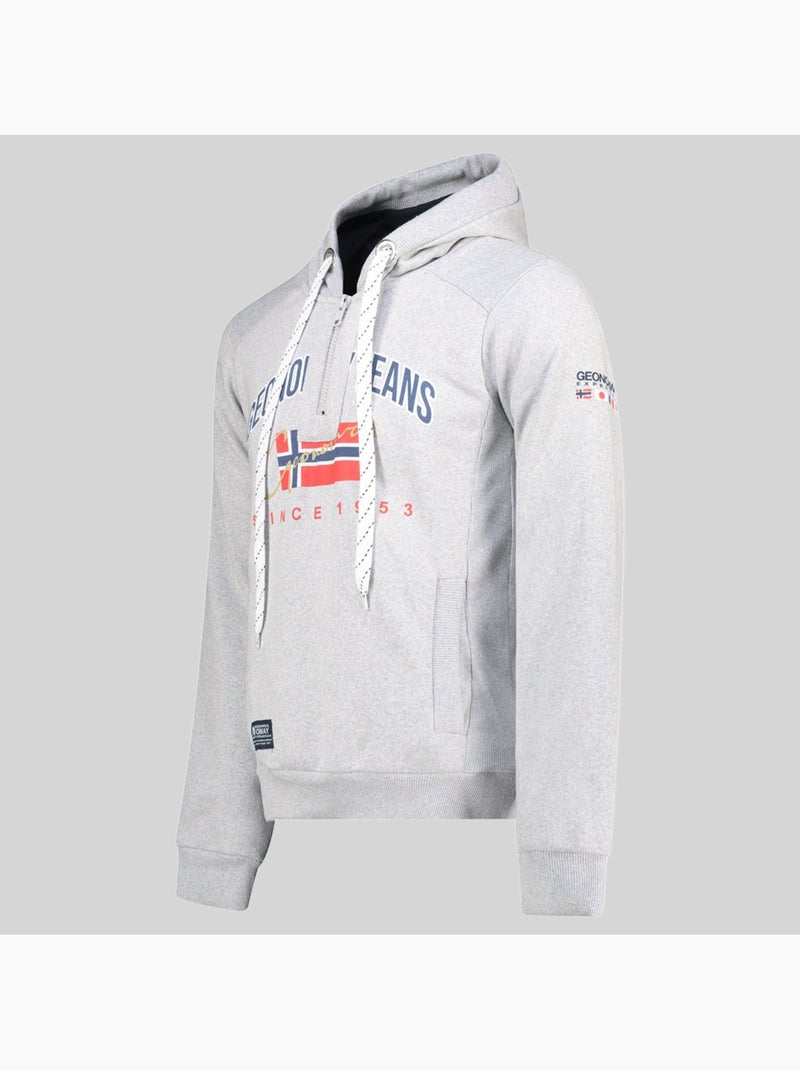 Sweat à capuche ghagen – geographical norway Gris clair - Kiabi