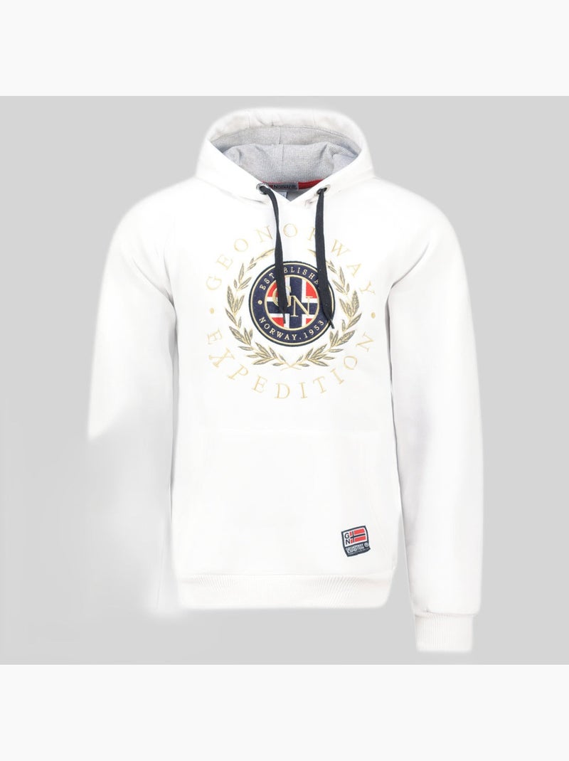 Sweat à capuche giger – geographical norway Blanc - Kiabi