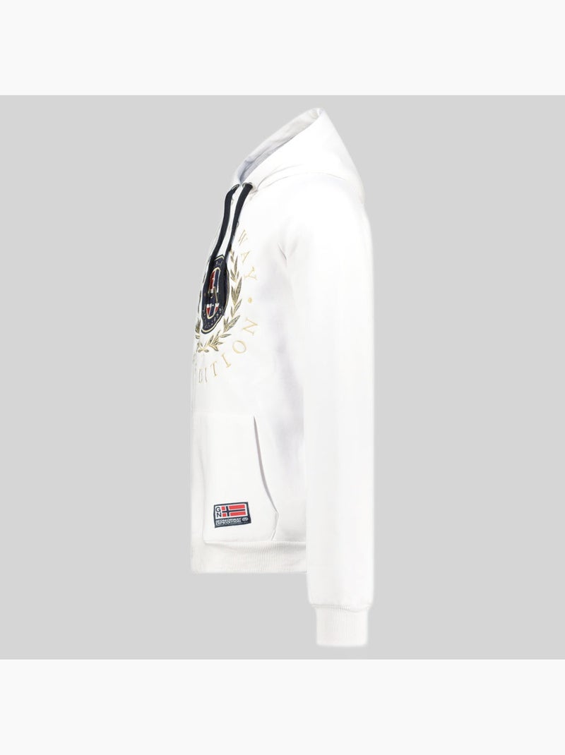 Sweat à capuche giger – geographical norway Blanc - Kiabi