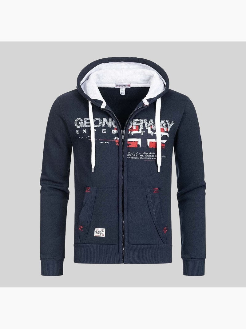 Sweat à capuche gisland – geographical norway Bleu marine - Kiabi