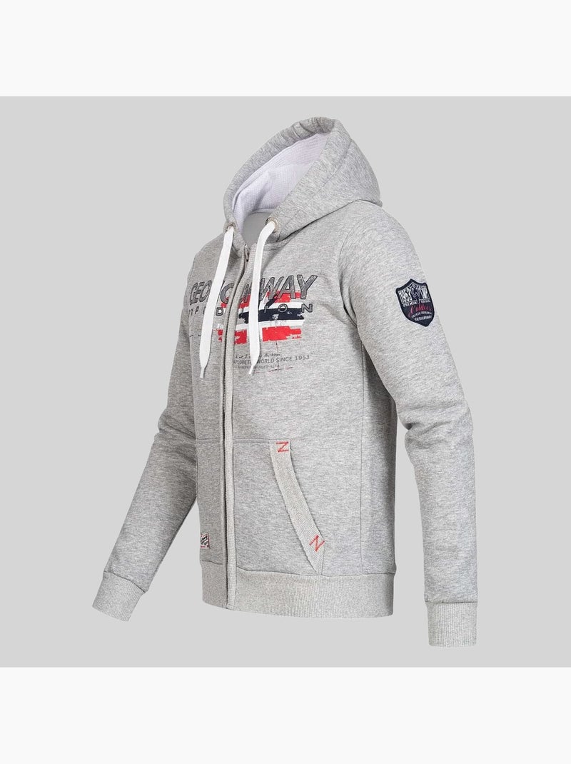 Sweat à capuche gisland – geographical norway Gris clair - Kiabi