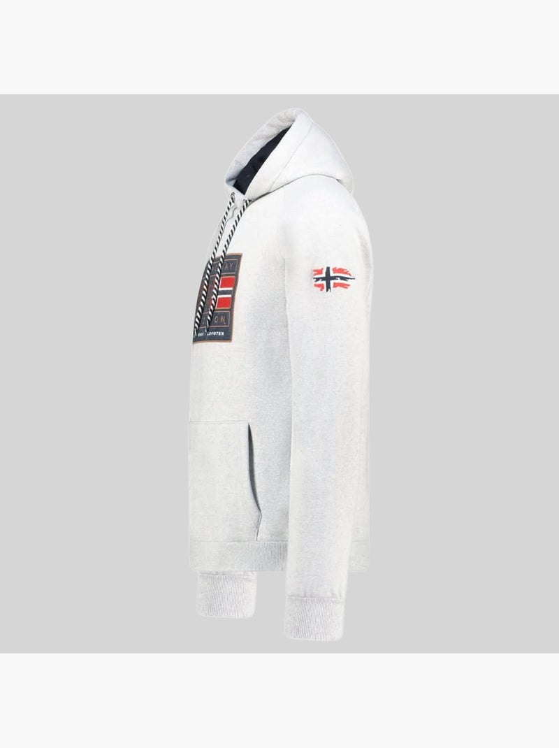 Sweat à capuche gofoten – geographical norway Gris clair - Kiabi