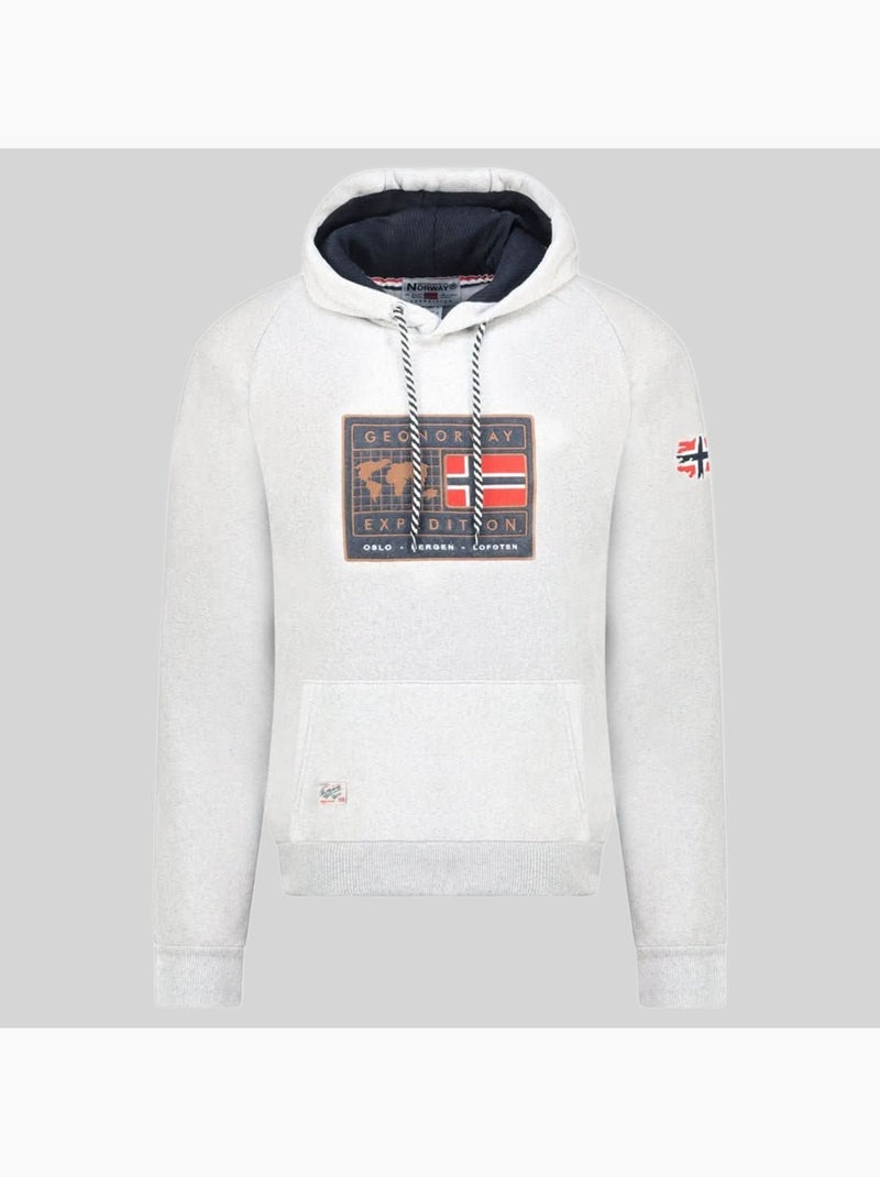 Sweat à capuche gofoten – geographical norway Gris clair - Kiabi