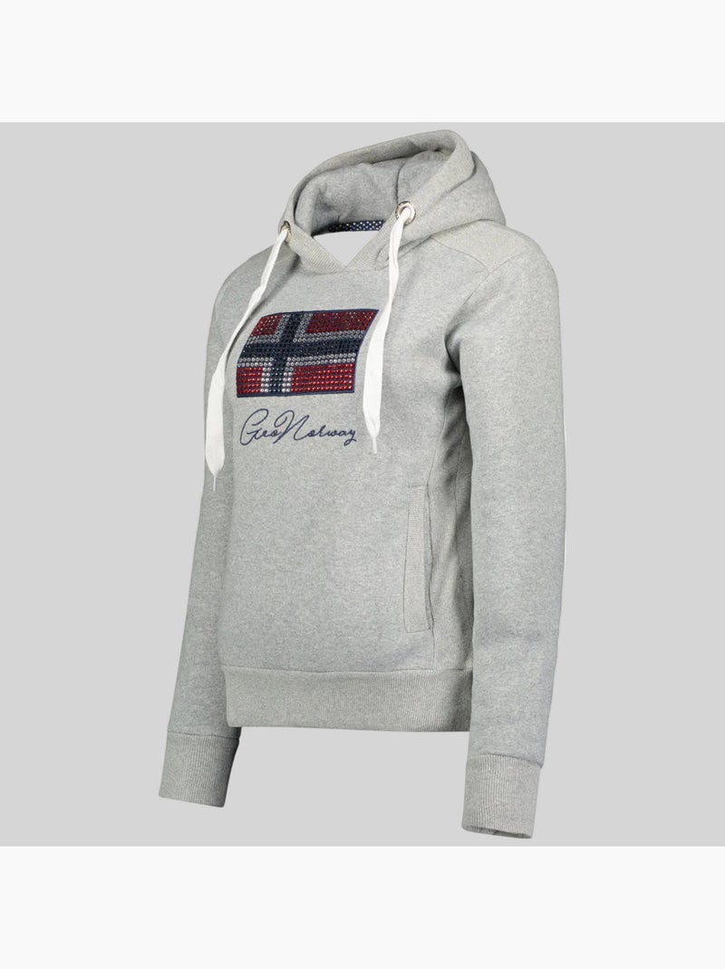 Sweat à capuche goisette – geographical norway Gris clair - Kiabi