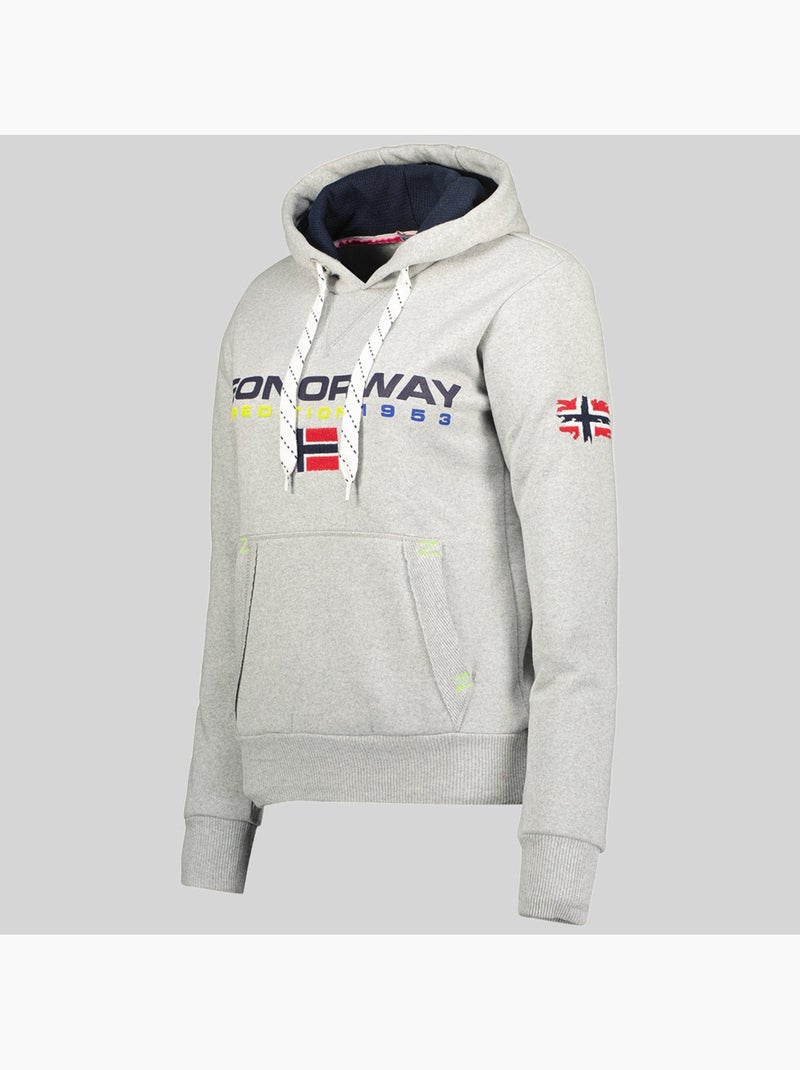 Sweat à capuche goliver – geographical norway Gris clair - Kiabi