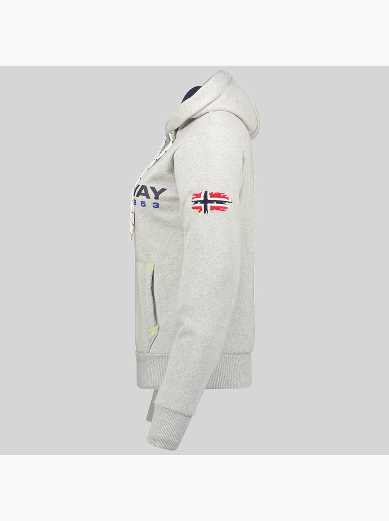Sweat à capuche goliver – geographical norway Gris clair - Kiabi