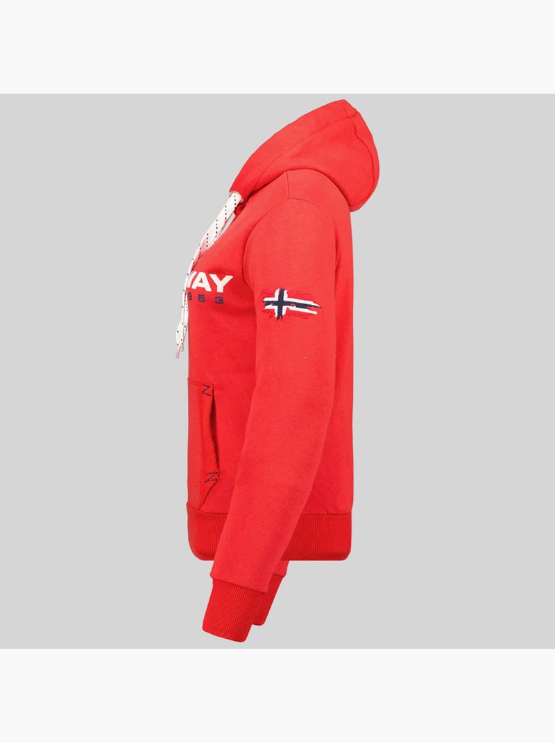 Sweat à capuche goliver – geographical norway Rouge - Kiabi