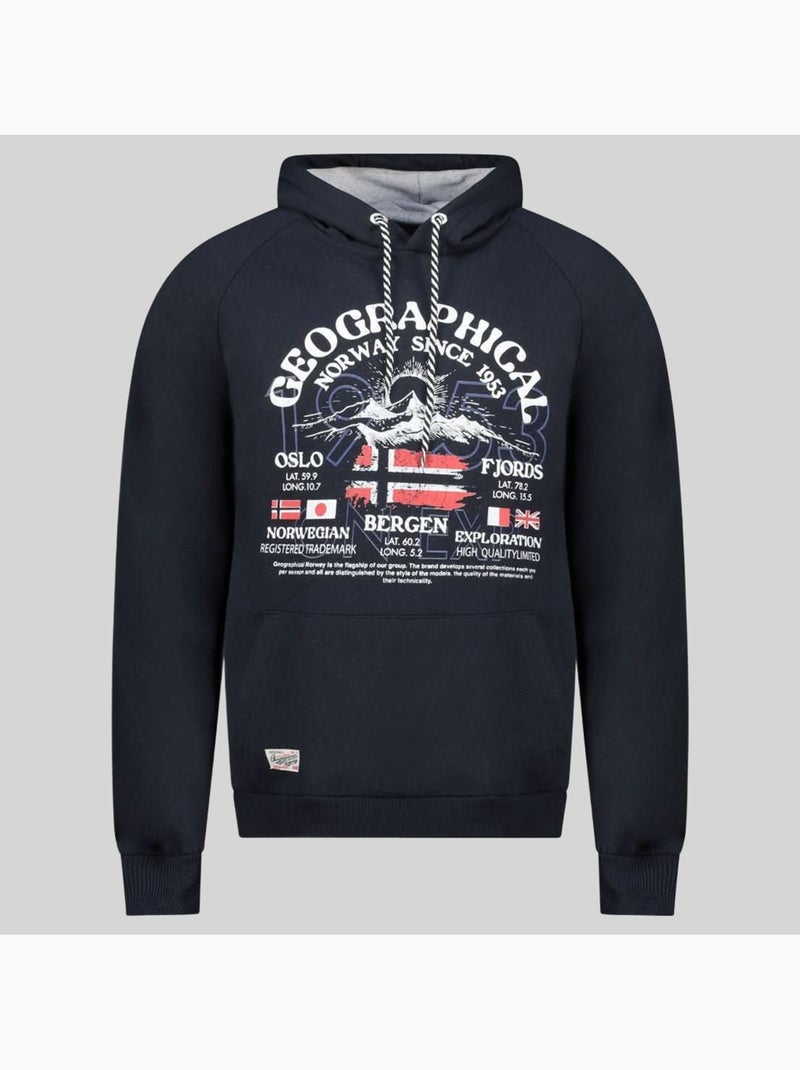 Sweat à capuche gommy – geographical norway Bleu marine - Kiabi