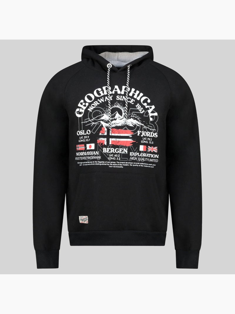 Sweat à capuche gommy – geographical norway Noir - Kiabi