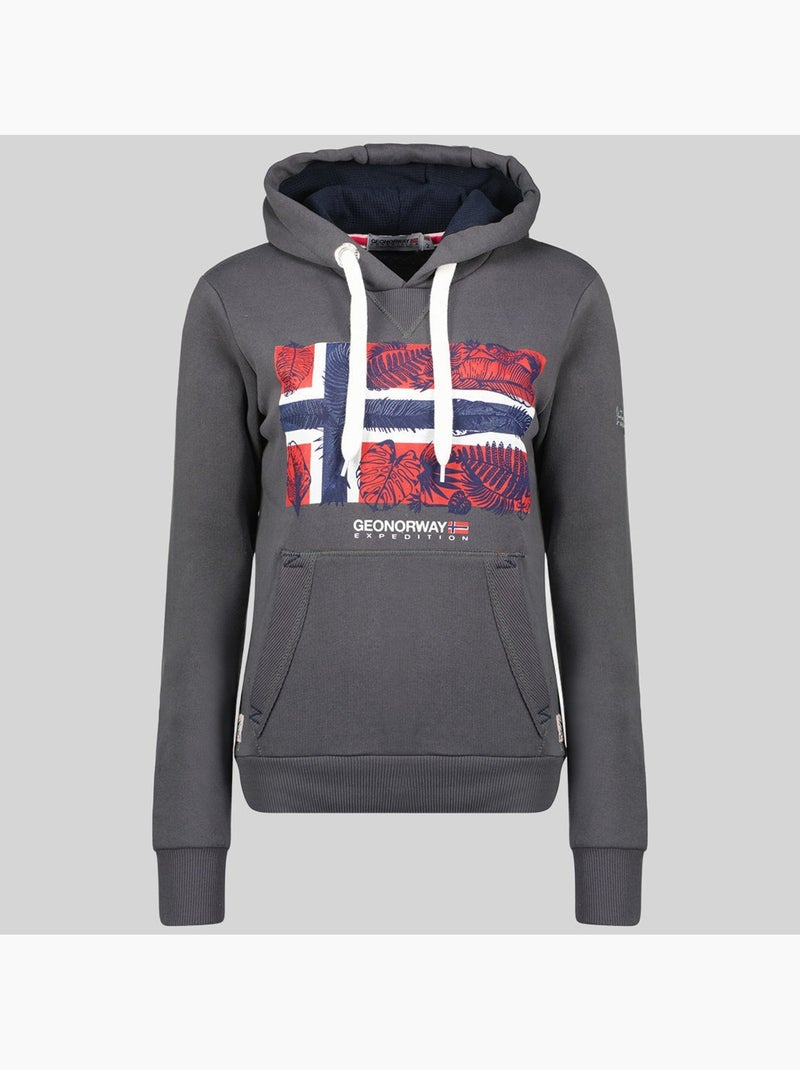 Sweat à capuche gpalm – geographical norway Gris foncé - Kiabi