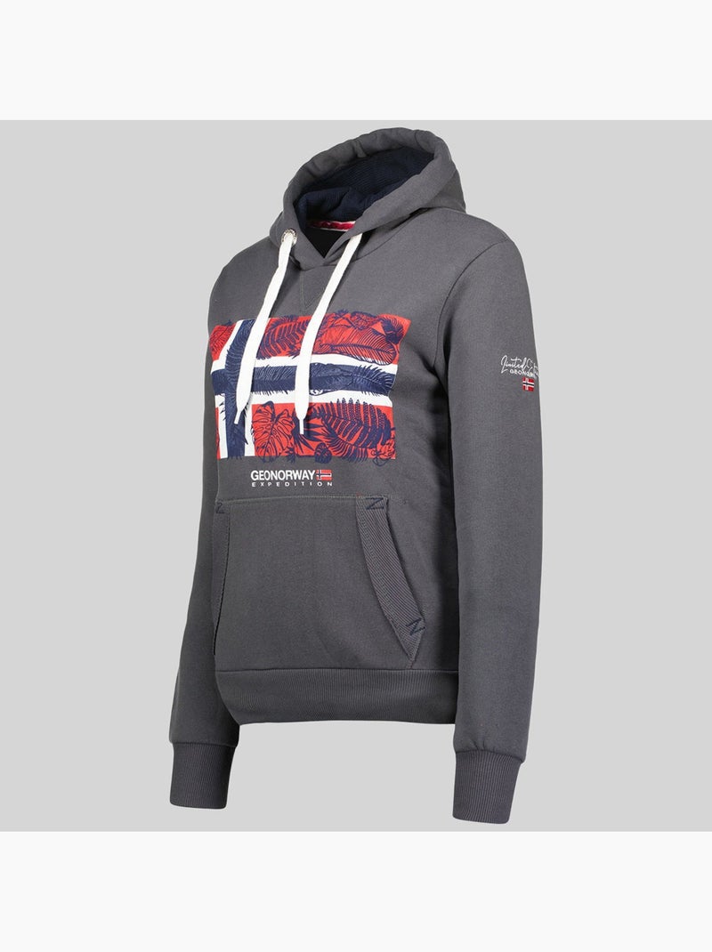 Sweat à capuche gpalm – geographical norway Gris foncé - Kiabi